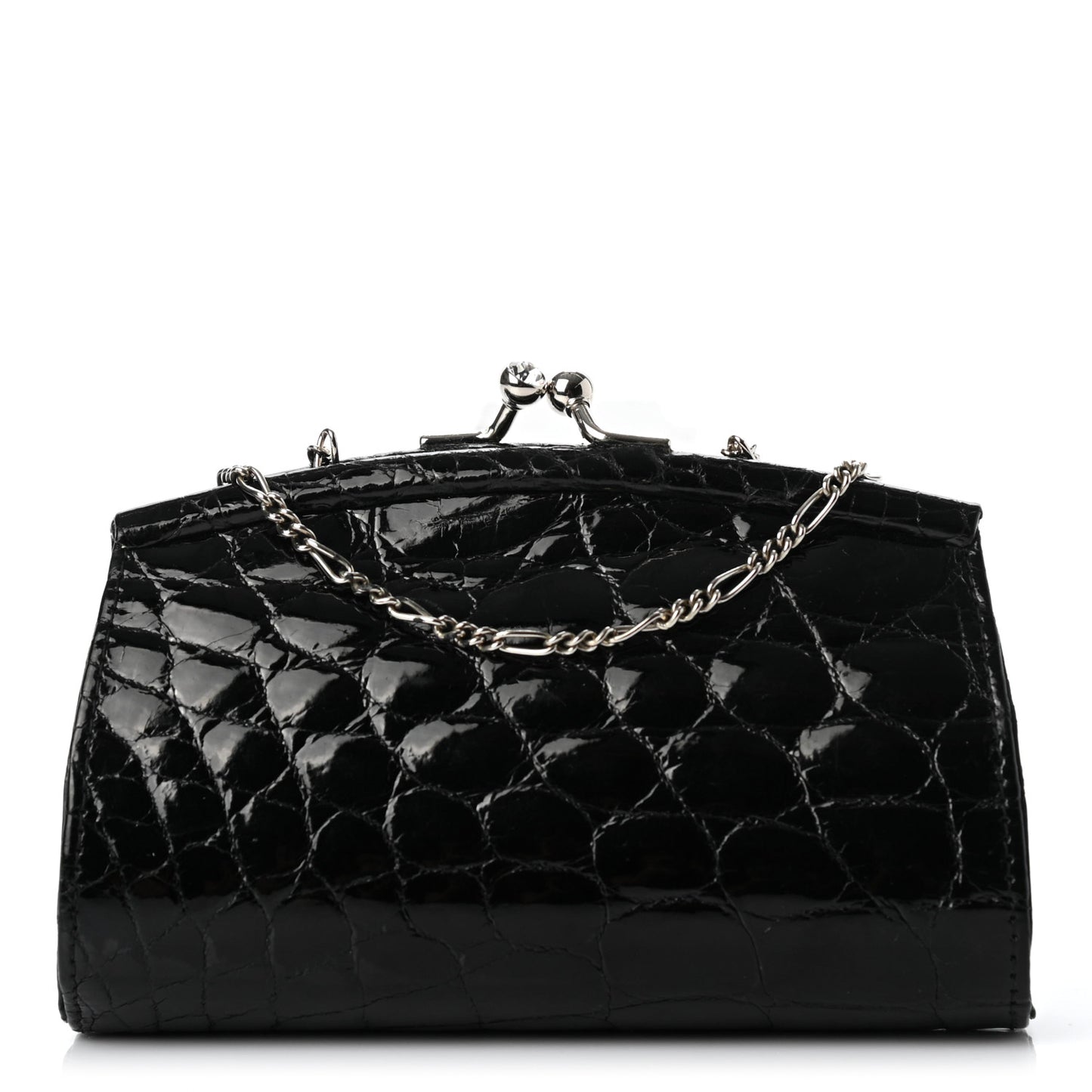 Crocodile Clutch Black