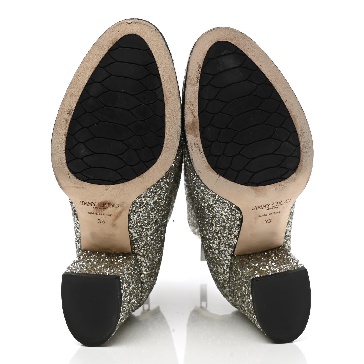 Jimmy Choo Glitter Easton Ankle Boots 39 Chai 5 of 11