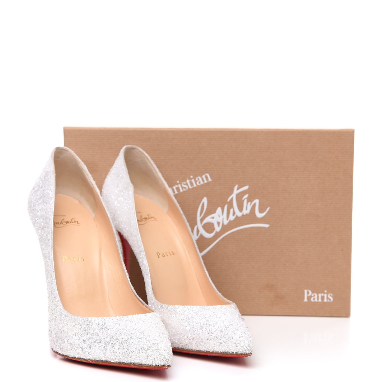 Glitter Givre Pigalle Follies 100 Pumps 40.5 White