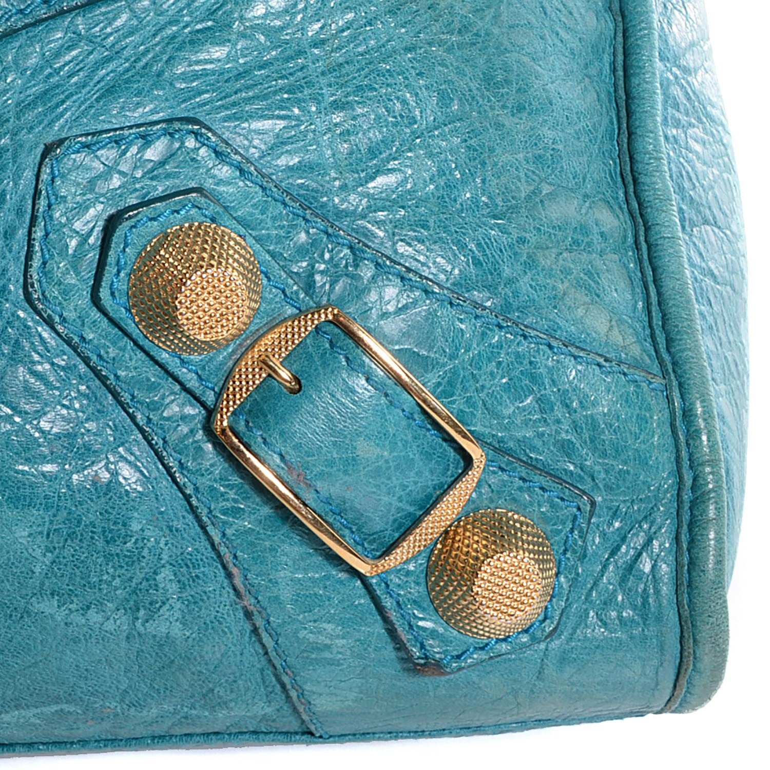Balenciaga Agneau Giant 21 Gold Hardware City Turquoise 8 of 15