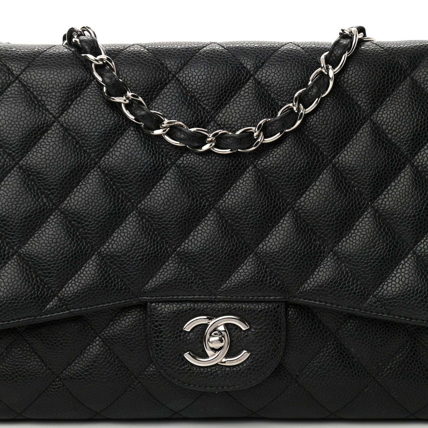 Chanel Caviar Quilted Jumbo Single Flap Black 8 of 20