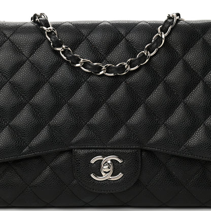 Chanel Caviar Quilted Jumbo Single Flap Black 8 of 20