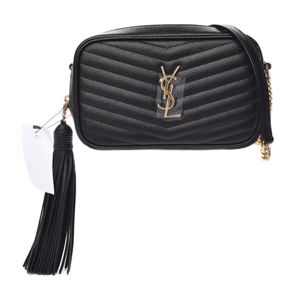 Saint Laurent Grain De Poudre Matelasse Monogram Mini Lou Camera Bag Black 1 of 10
