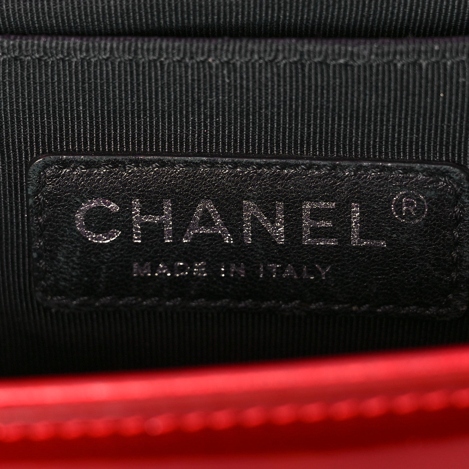 Chanel Metallic Patent Calfskin Quilted Medium Boy Flap Red 5 of 17