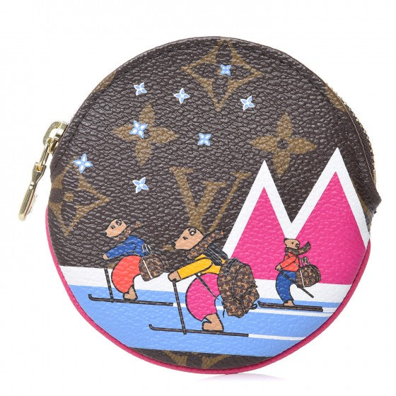 Louis Vuitton Monogram 2018 Christmas Animation Round Coin Purse 1 of 7