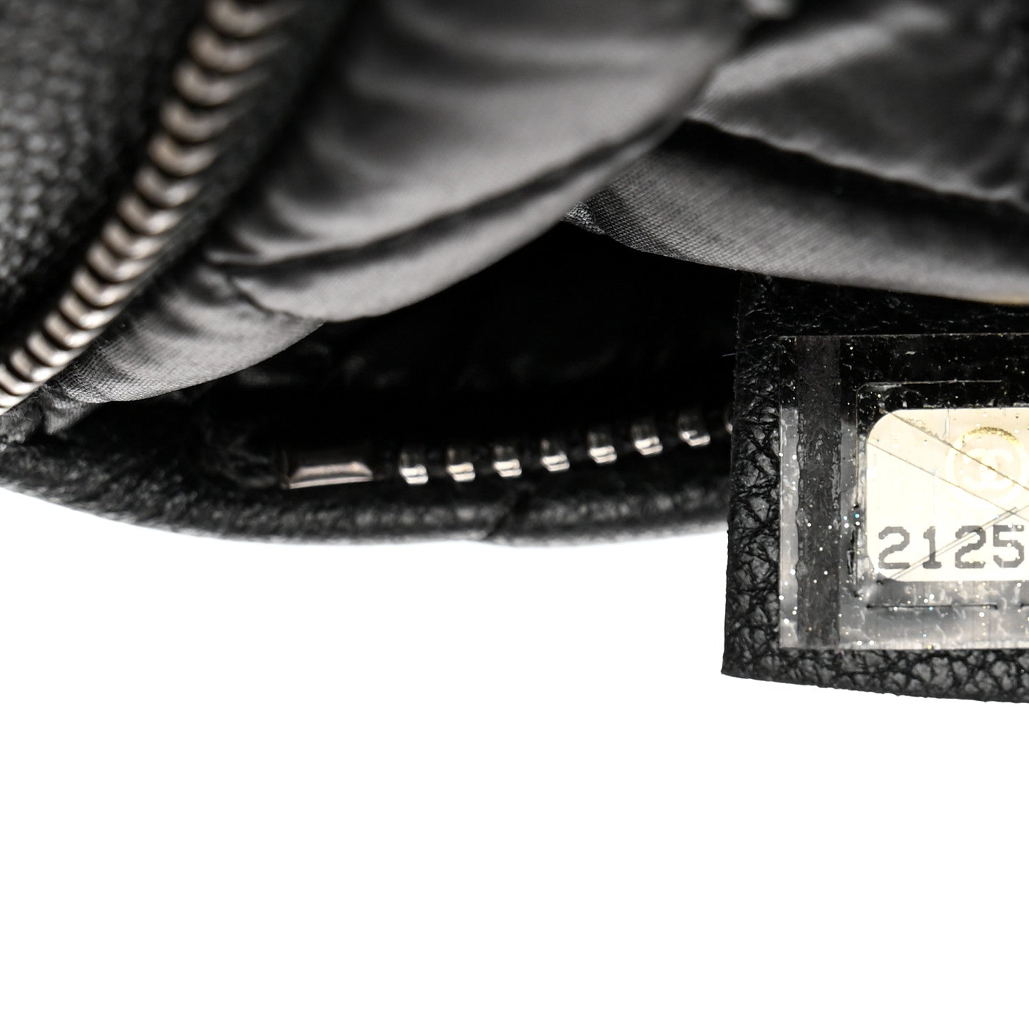 Chanel Calfskin Chevron CC Beauty Clutch Black 9 of 10