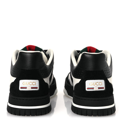 Gucci Calfskin Suede GG Monogram Re-Web Womens Sneakers 38 White Black 6 of 11