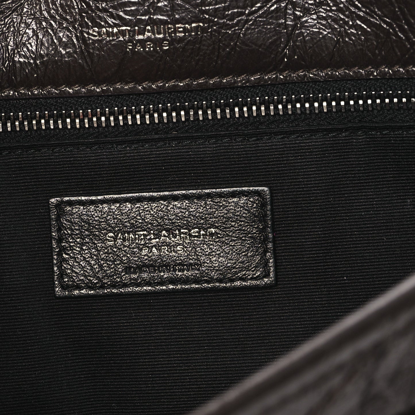 Crinkled Calfskin Matelasse Monogram Medium Niki Chain Satchel Moka