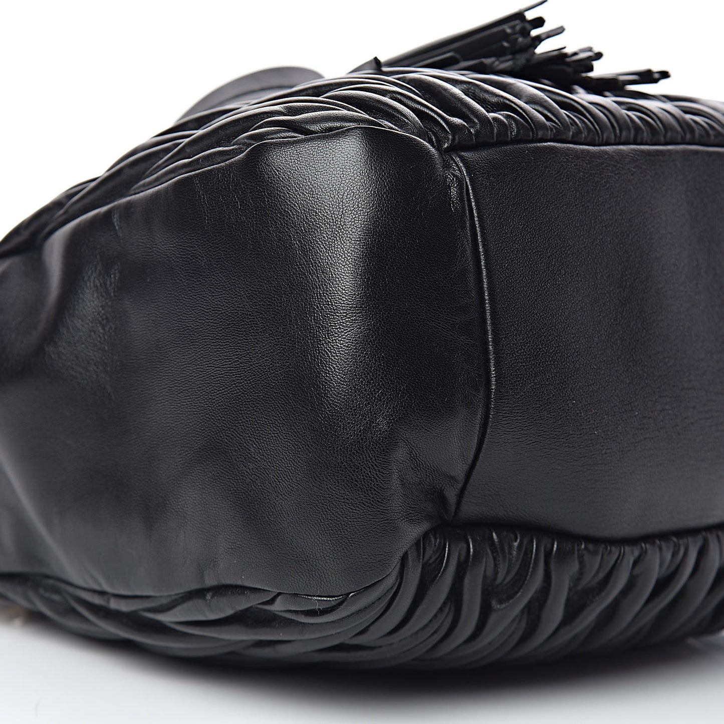 Nappa Matelasse Bucket Bag Black