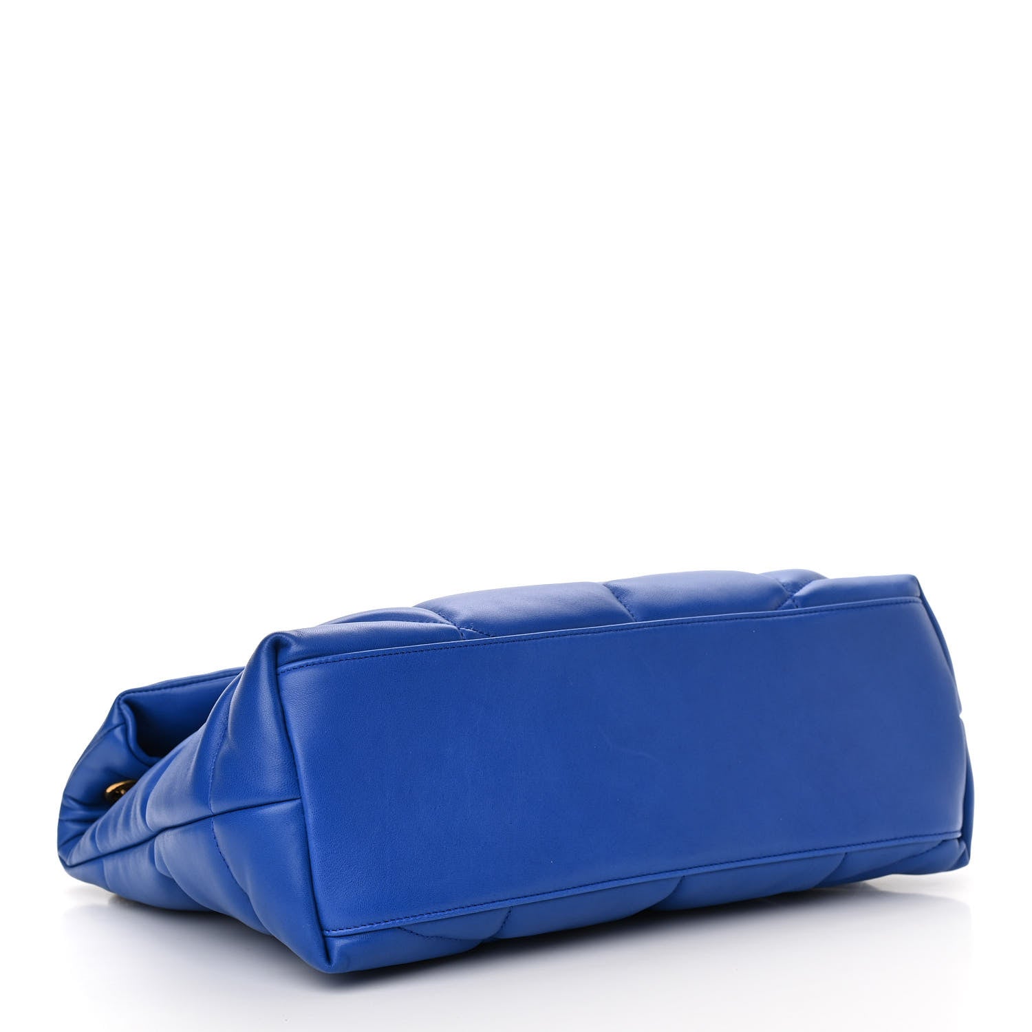 Saint Laurent Lambskin Quilted Medium Loulou Puffer Monogram Chain Satchel Majorele Blue 4 of 10