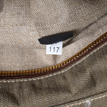 Prada Denim Logo Tote Militare 8 of 10