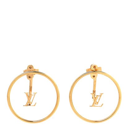 Louis Vuitton LV Eclipse Hoop Earrings Gold 1 of 4