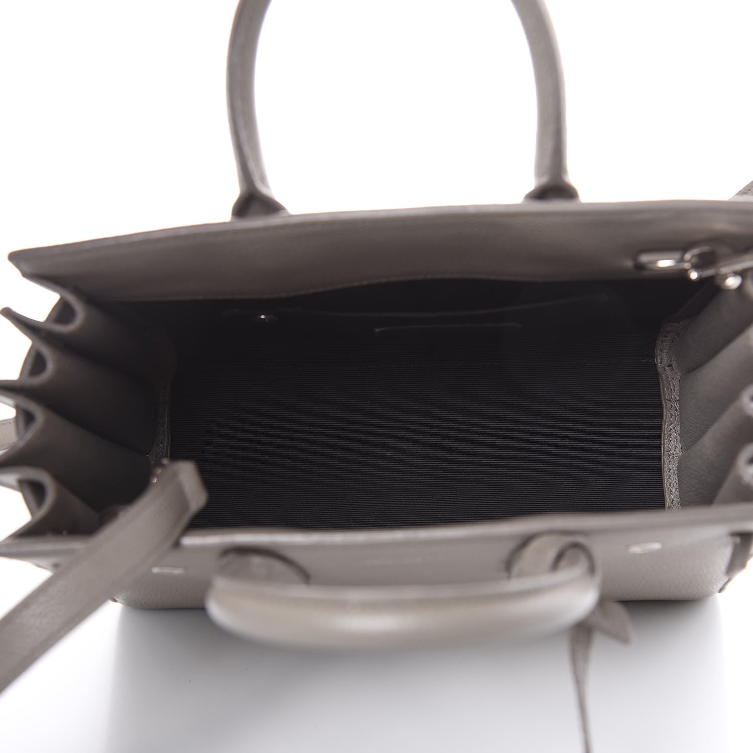 Saint Laurent Grained Calfskin Nano Sac De Jour Gray 4 of 13