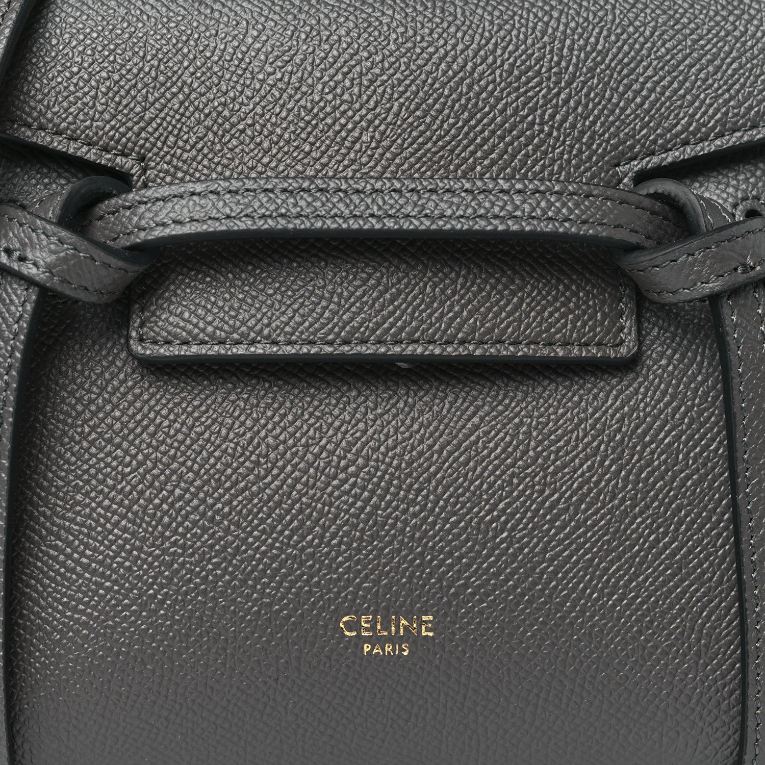 Celine Grained Calfskin Pico Belt Bag Grey 9 of 11
