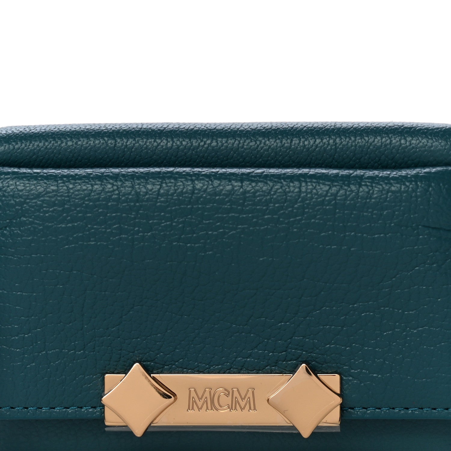 MCM Goatskin Milano Tri-Fold Wallet Blue 8 of 11