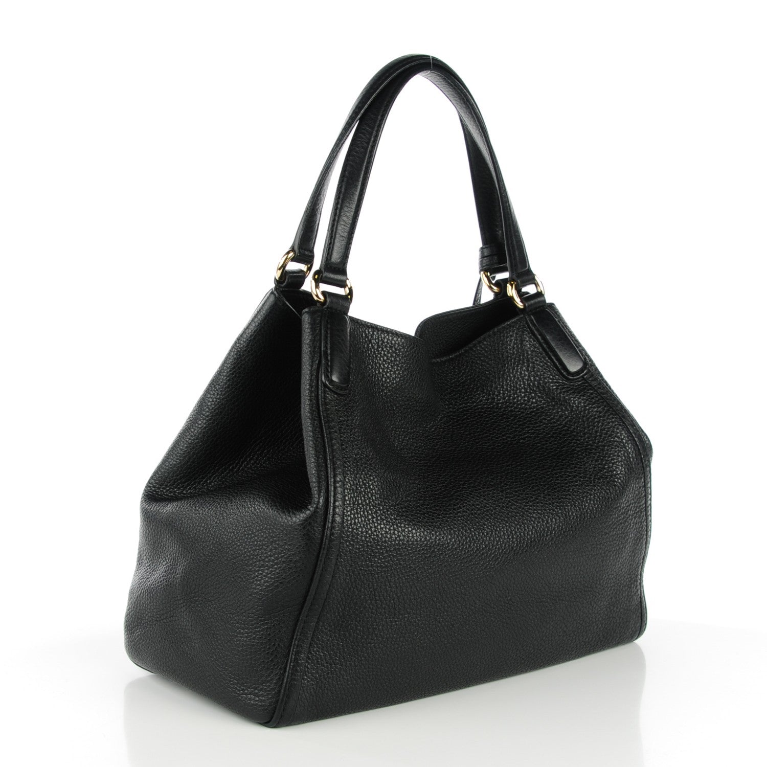 Gucci Pebbled Calfskin Medium Soho Shoulder Bag Black 3 of 7