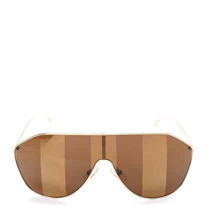 Fendi Metal Aviator Sunglasses FF 0405/S Sunglasses Brown Gold 2 of 7