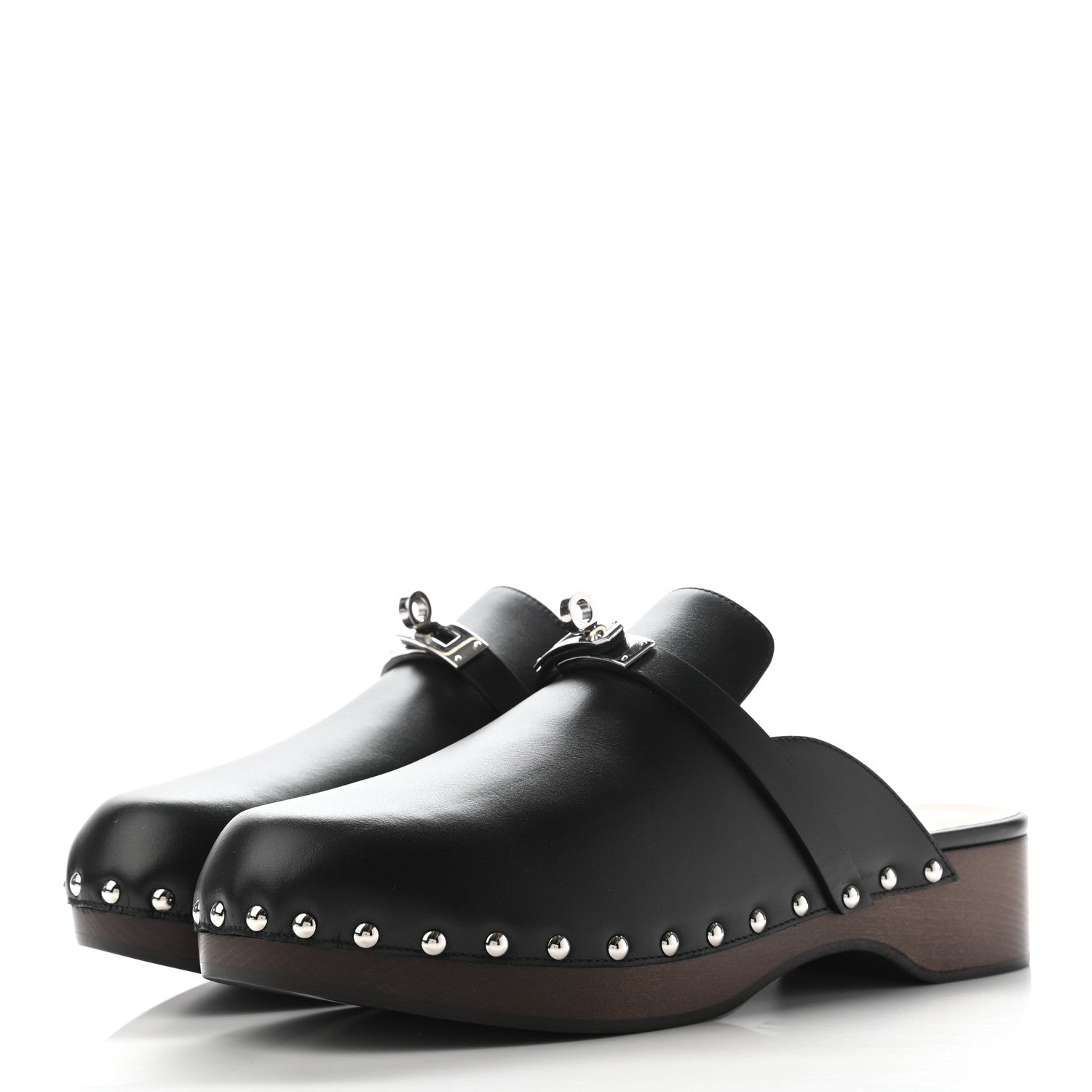 Hermes Calfskin Carlotta Mules 40 Black 3 of 7