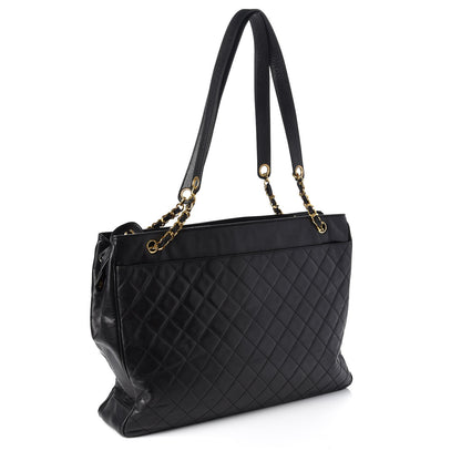 Chanel Lambskin Quilted Weekender Bag Black 3 of 9