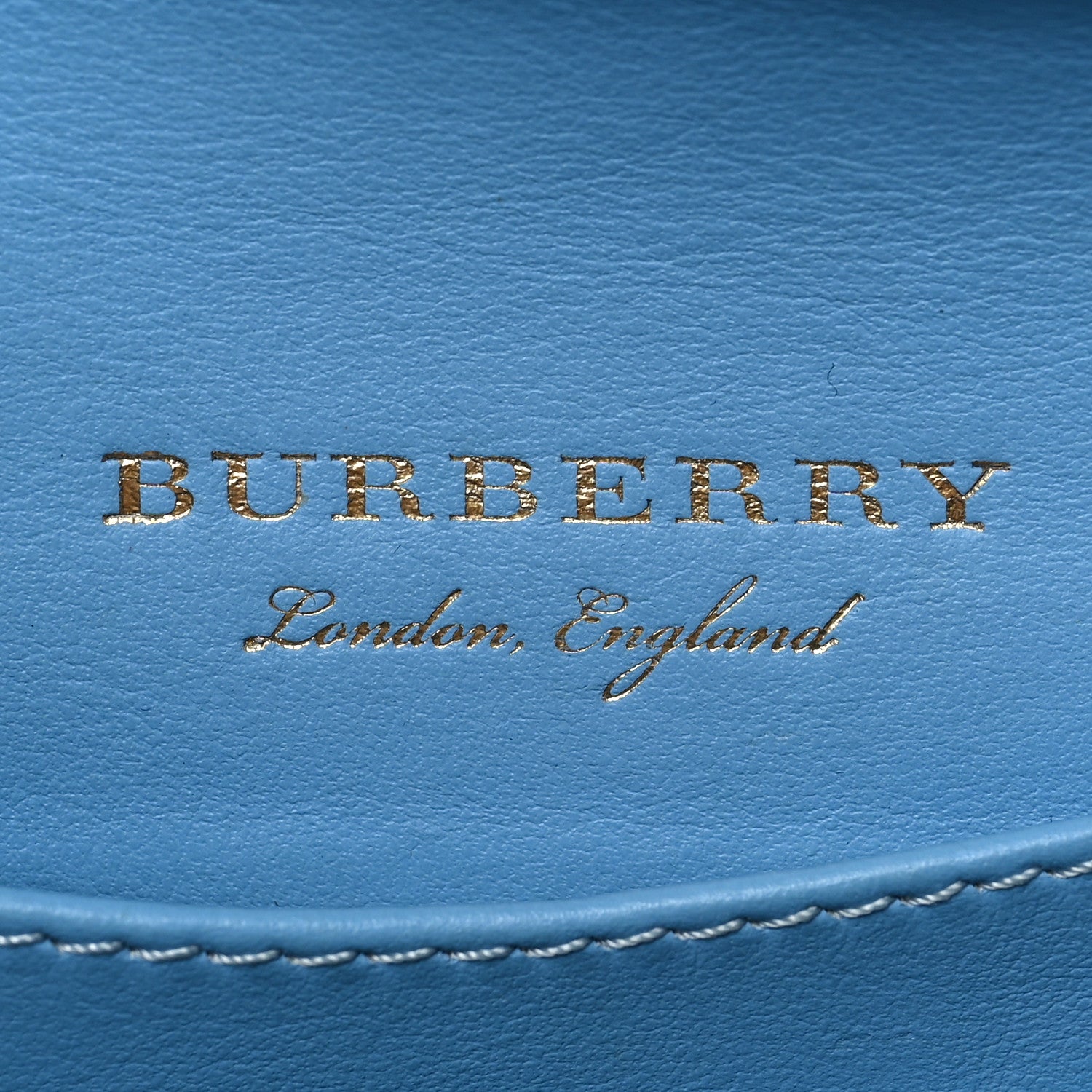 Burberry House Check Calfskin Mini Buckle Crossbody Bag Blue 5 of 7