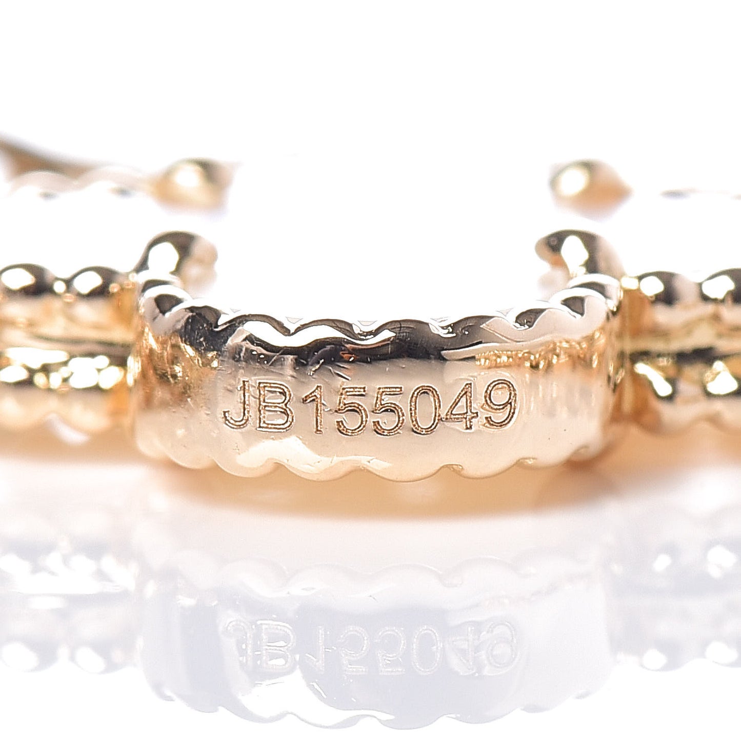 18K Yellow Gold Mother of Pearl 5 Motifs Vintage Alhambra Bracelet
