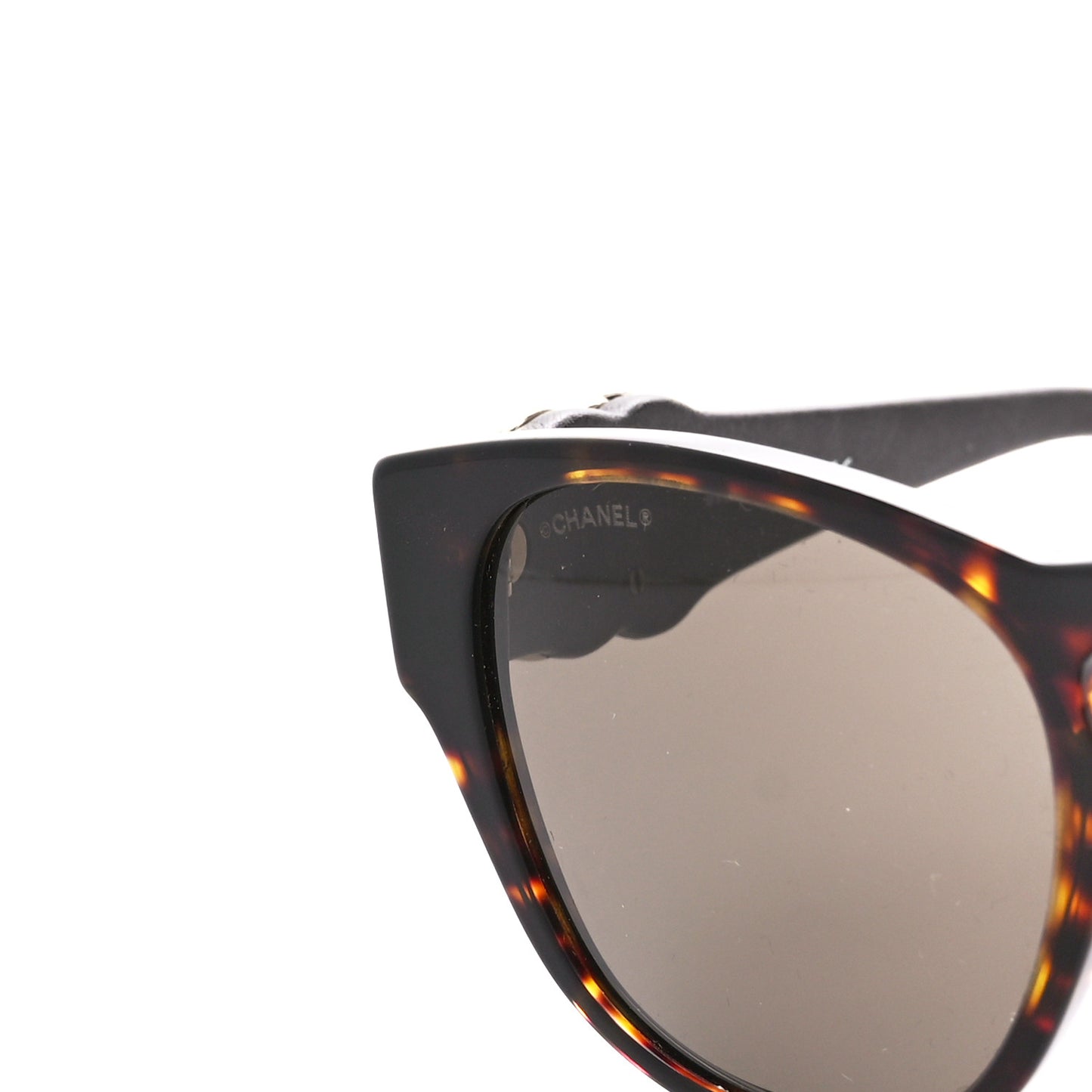 Crystal Lambskin CC Sunglasses 5455-Q-A Black