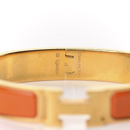 Hermes Enamel Narrow Clic Clac H Bracelet PM Orange 4 of 6