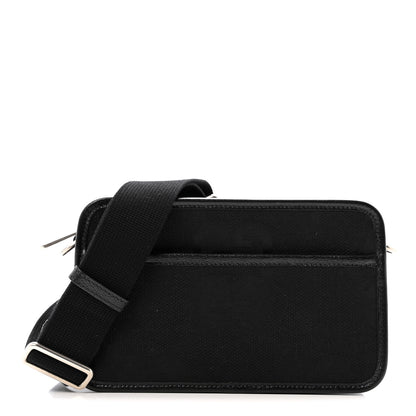 Gucci Monogram Jumbo GG Textured Dollar Calfskin Web Mini Crossbody Bag Black 1 of 13