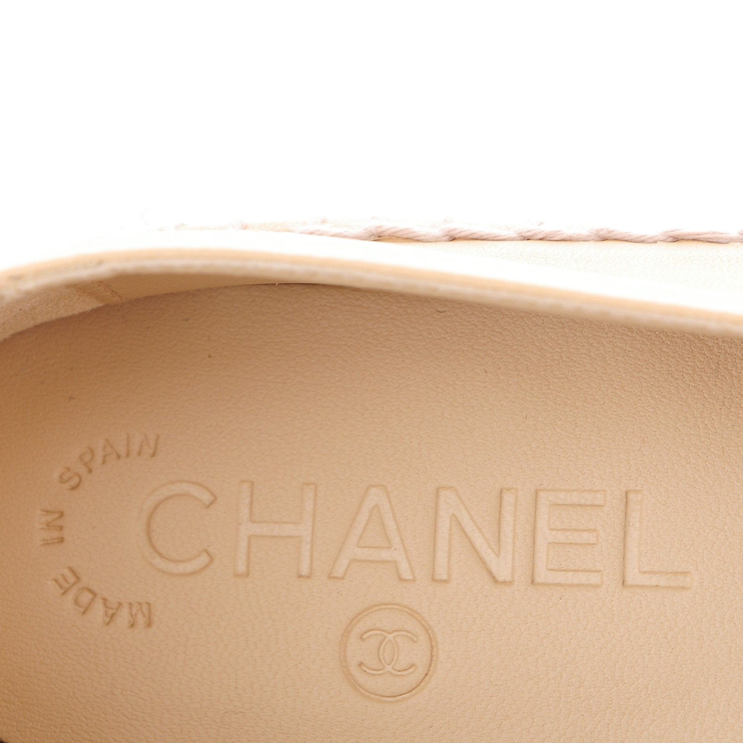Chanel Lambskin CC Espadrilles 39 Beige Black 9 of 10