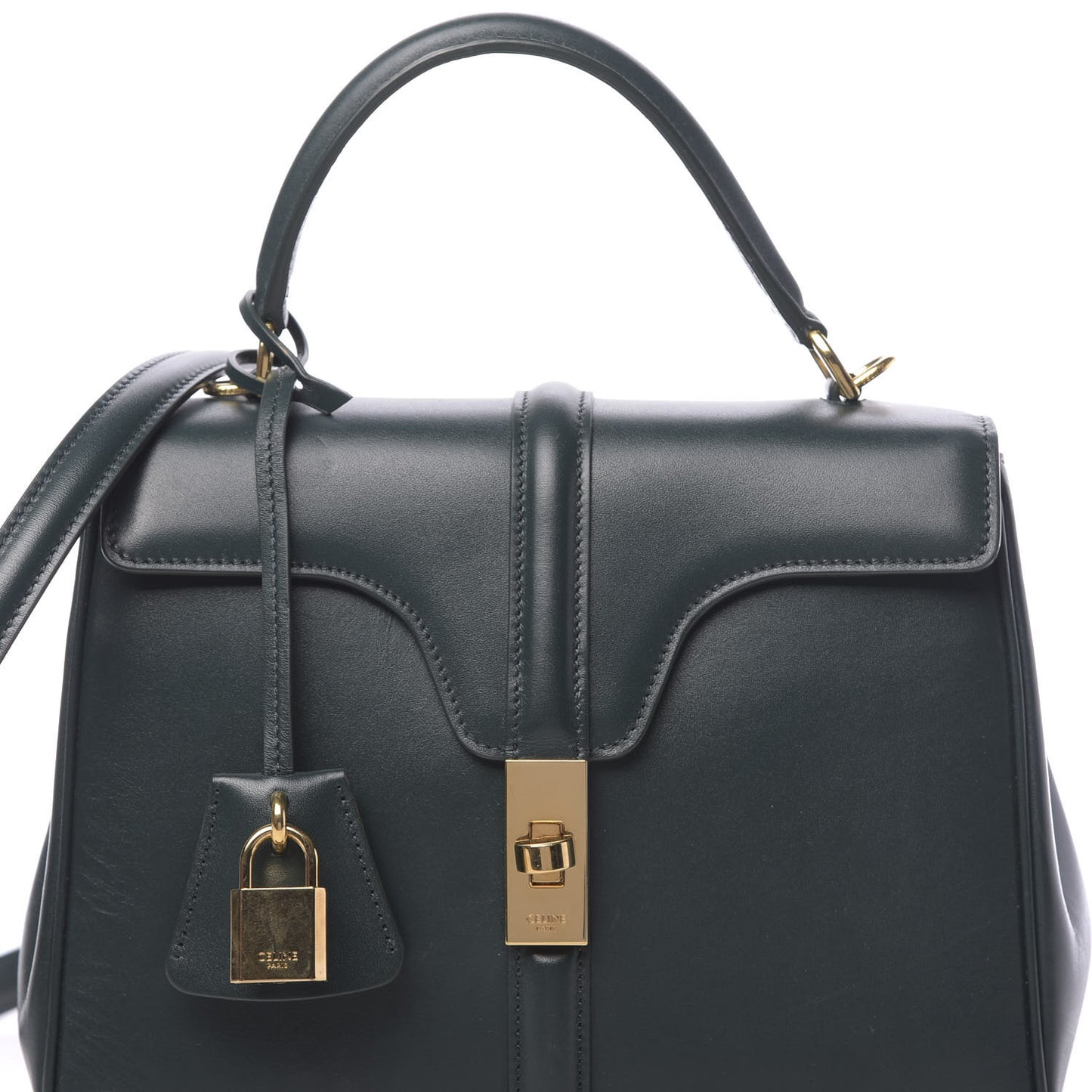 Satinated Calfskin Small 16 Top Handle Bag Amazone