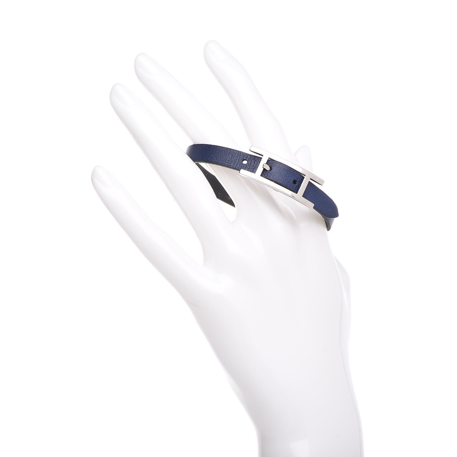 Hermes Swift Behapi Simple Tour Bracelet Black Bleu Saphir 2 of 7