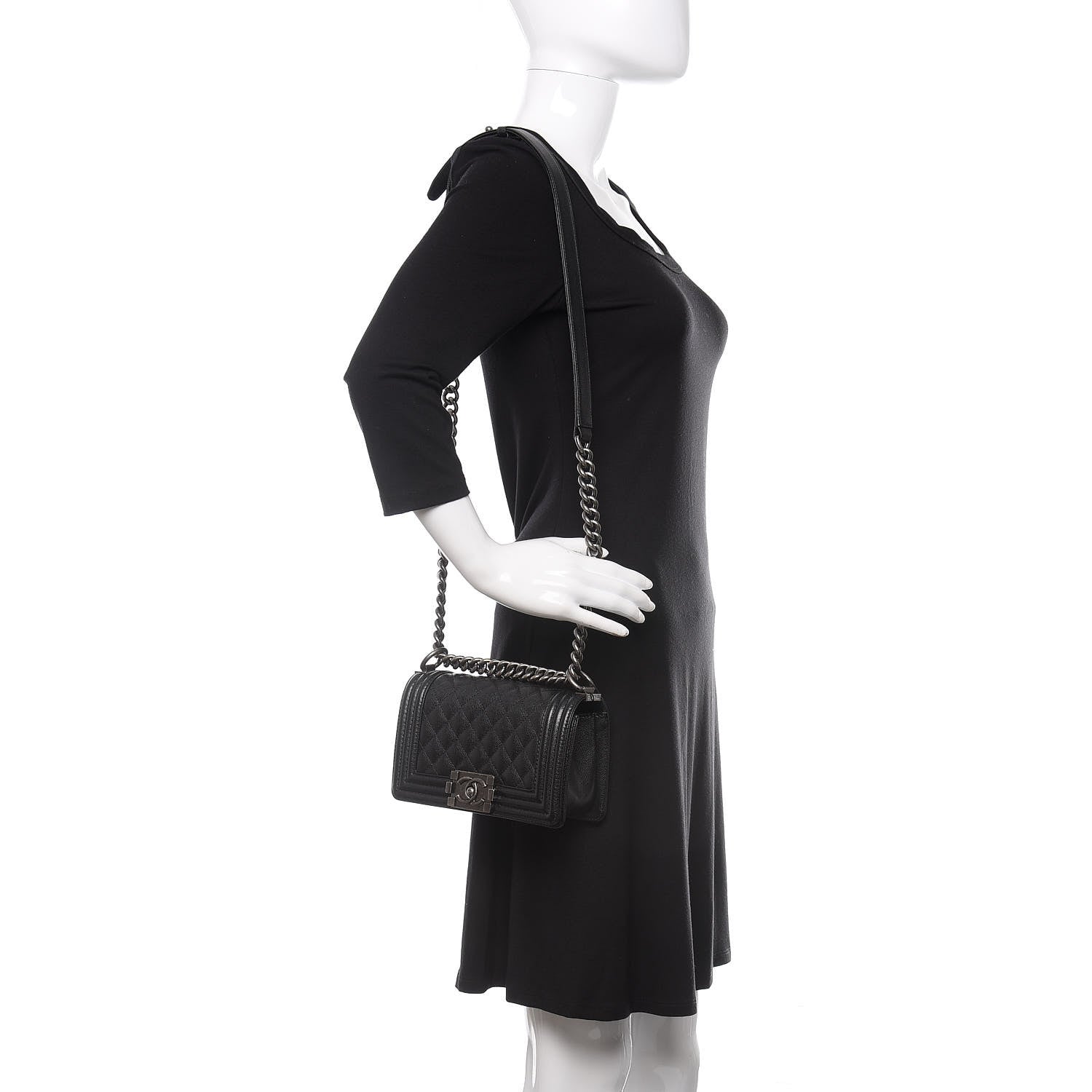 Chanel Caviar Quilted Small Boy Flap Black 2 of 11