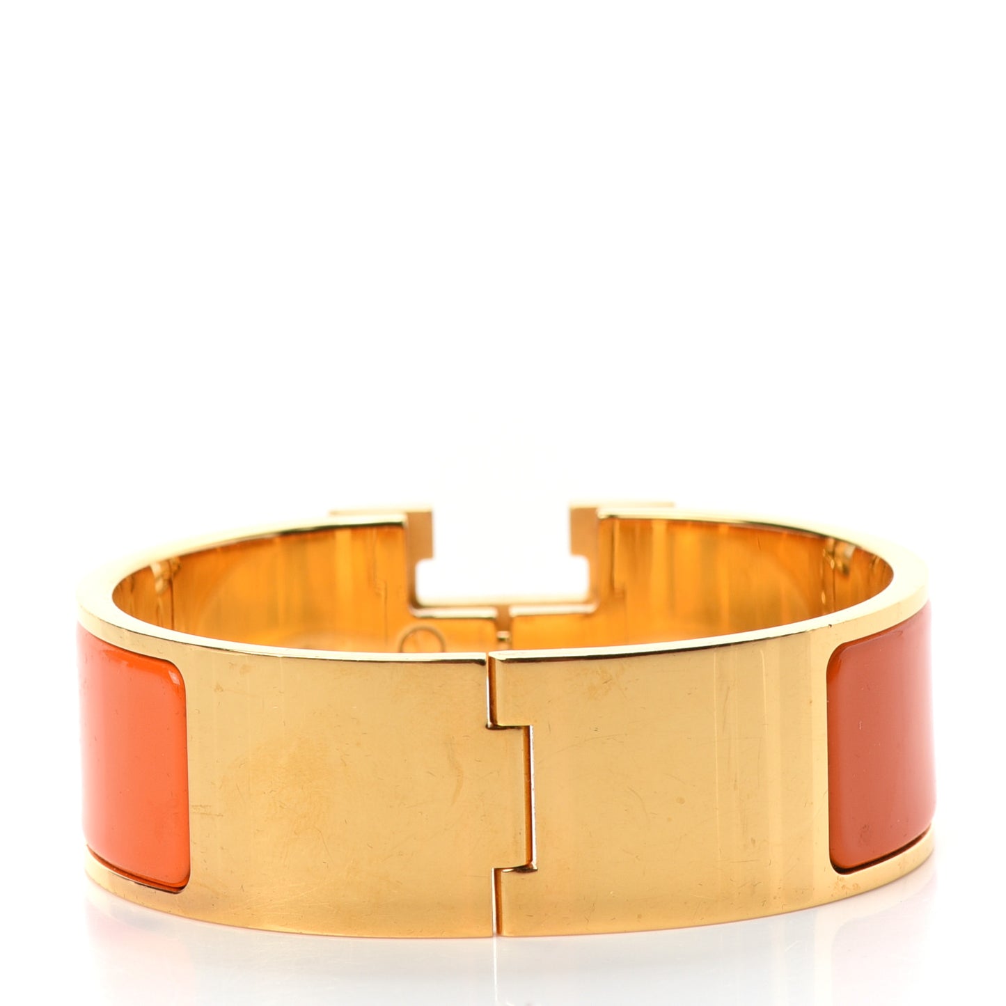 Enamel Wide Clic Clac H Bracelet PM Orange