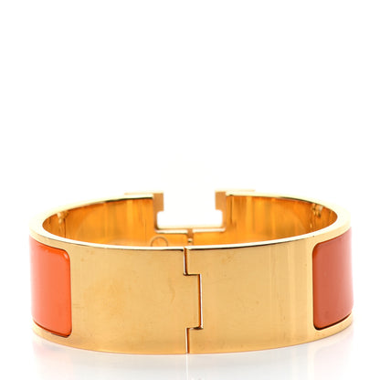 Hermes Enamel Wide Clic Clac H Bracelet PM Orange 3 of 4