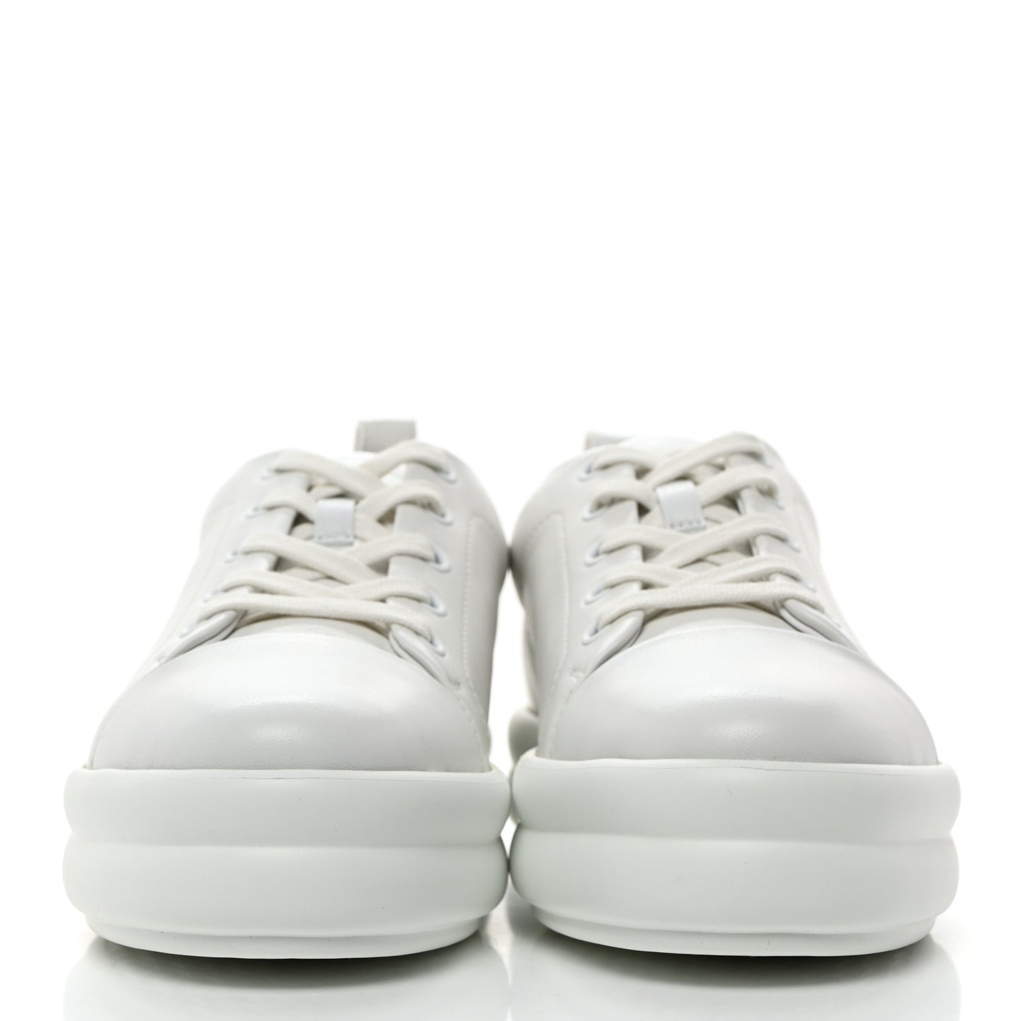 Calfskin Womens Happy Sneakers 36 White