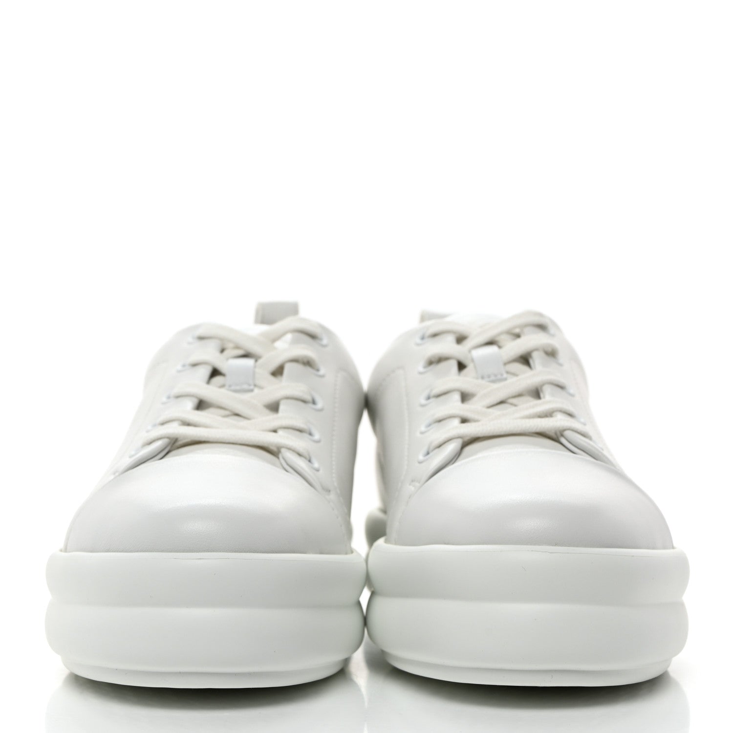 Hermes Calfskin Womens Happy Sneakers 36 White 2 of 9