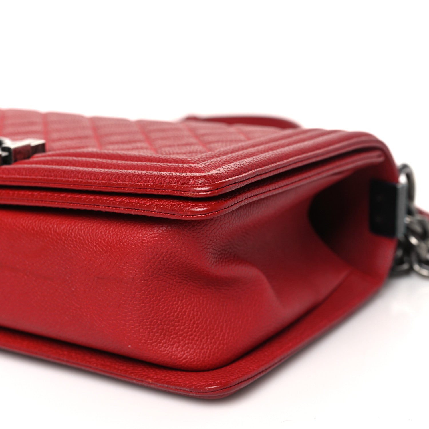 Chanel Caviar Quilted Medium Boy Flap Red 10 of 10