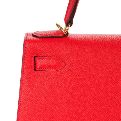 Hermes Epsom Kelly Sellier 28 Rouge Casaque 13 of 24