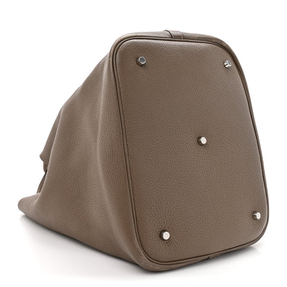 Hermes Taurillon Clemence Picotin Lock TGM Etoupe 3 of 13