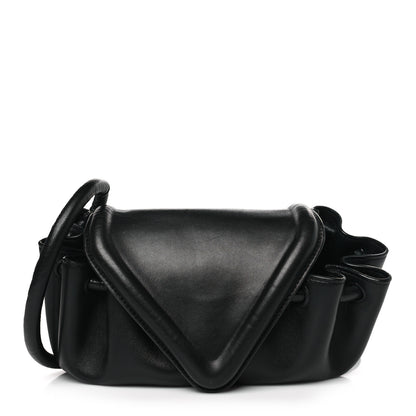 Bottega Veneta Lambskin Small Beak Triangle Flap Shoulder Bag Black 1 of 10