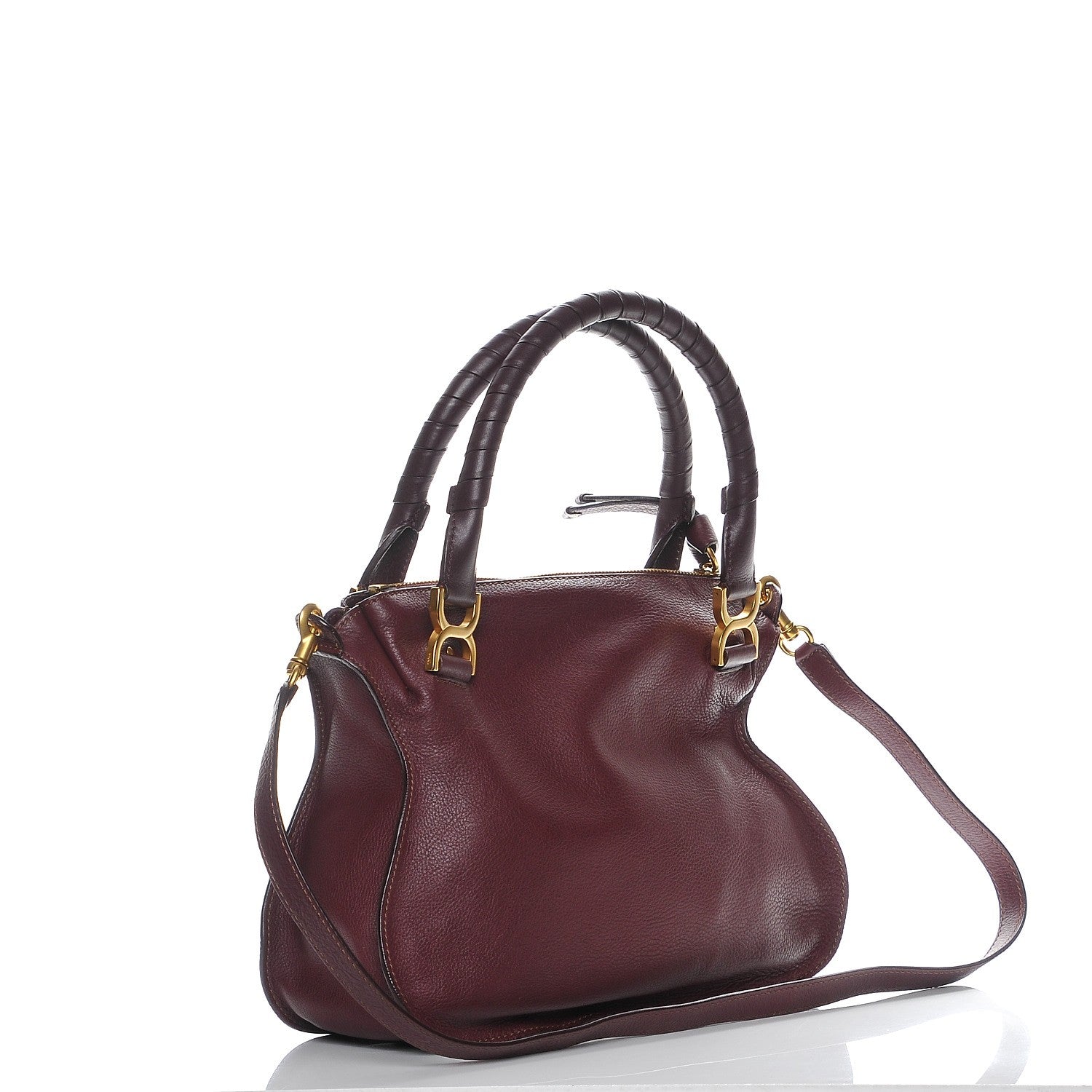 Chloe Calfskin Medium Marcie Satchel Wild Purple 4 of 8