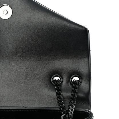 Saint Laurent Calfskin Y Quilted Monogram Monochrome Small Loulou Chain Satchel Black 15 of 15
