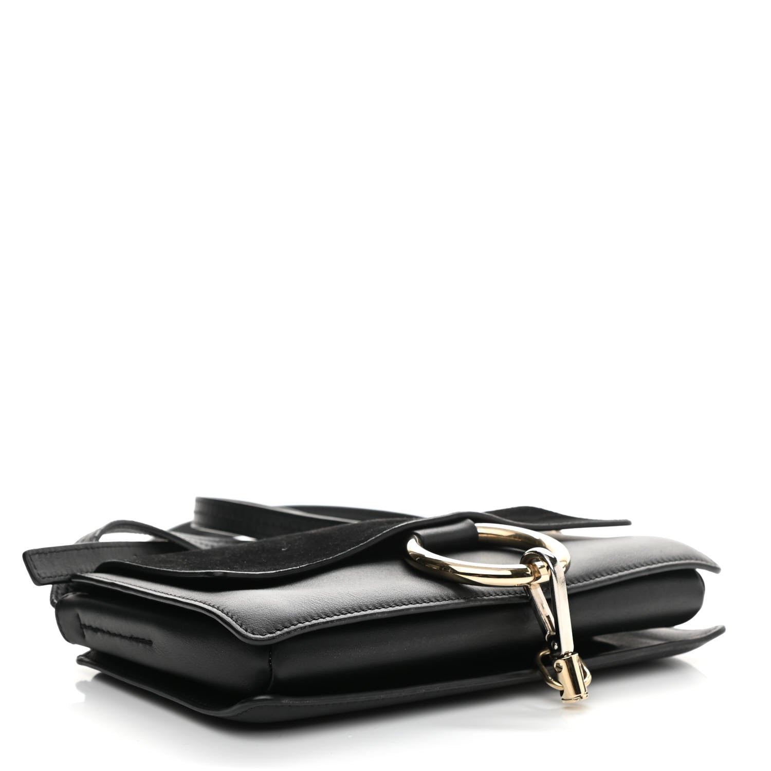 Chloe Suede Calfskin Small Faye Shoulder Bag Black 4 of 10