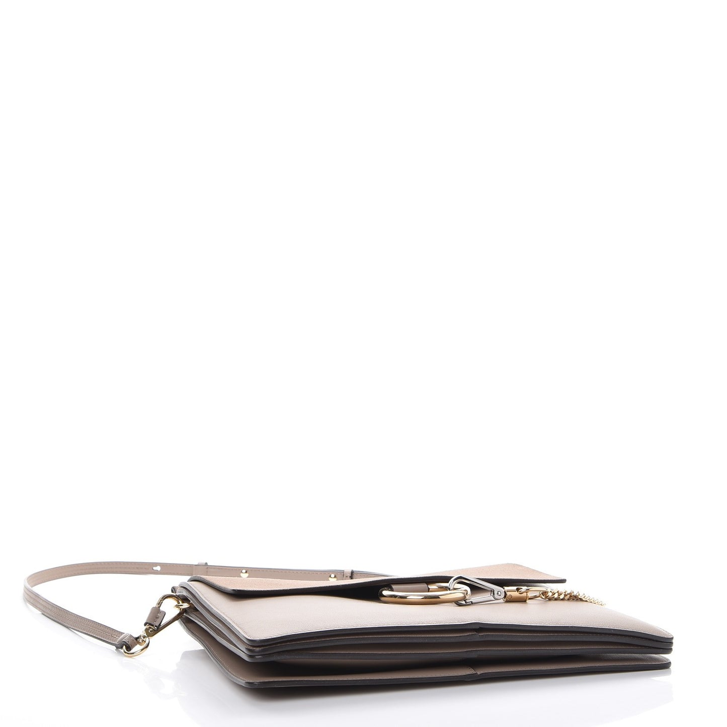 Calfskin Suede Medium Faye Shoulder Bag Motty Grey