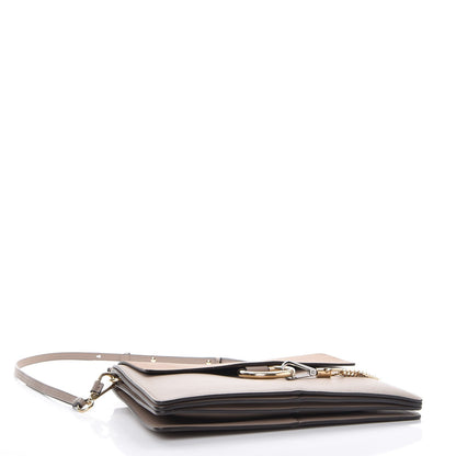 Chloe Calfskin Suede Medium Faye Shoulder Bag Motty Grey 4 of 7