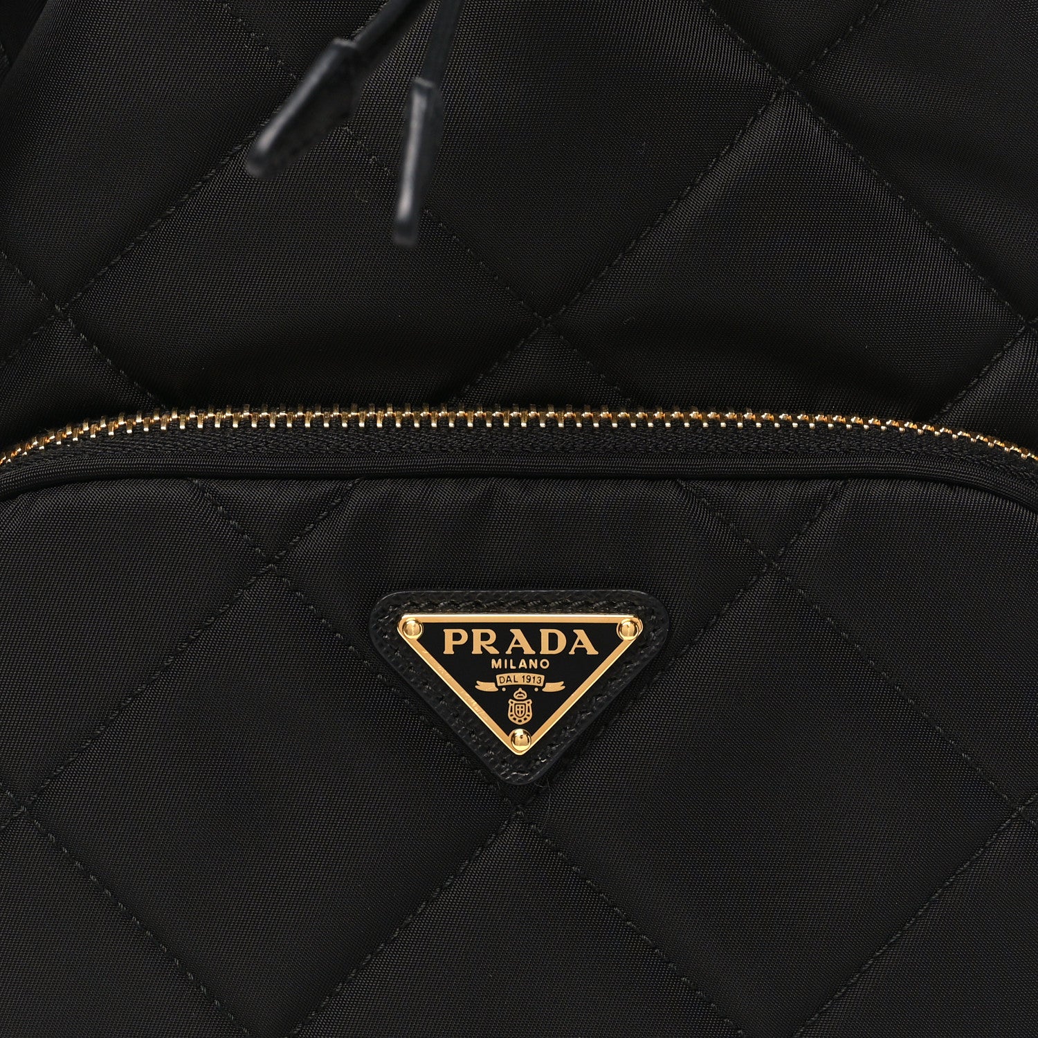 Prada Re-Nylon Saffiano Stitched Duet Bucket Bag Black 7 of 10