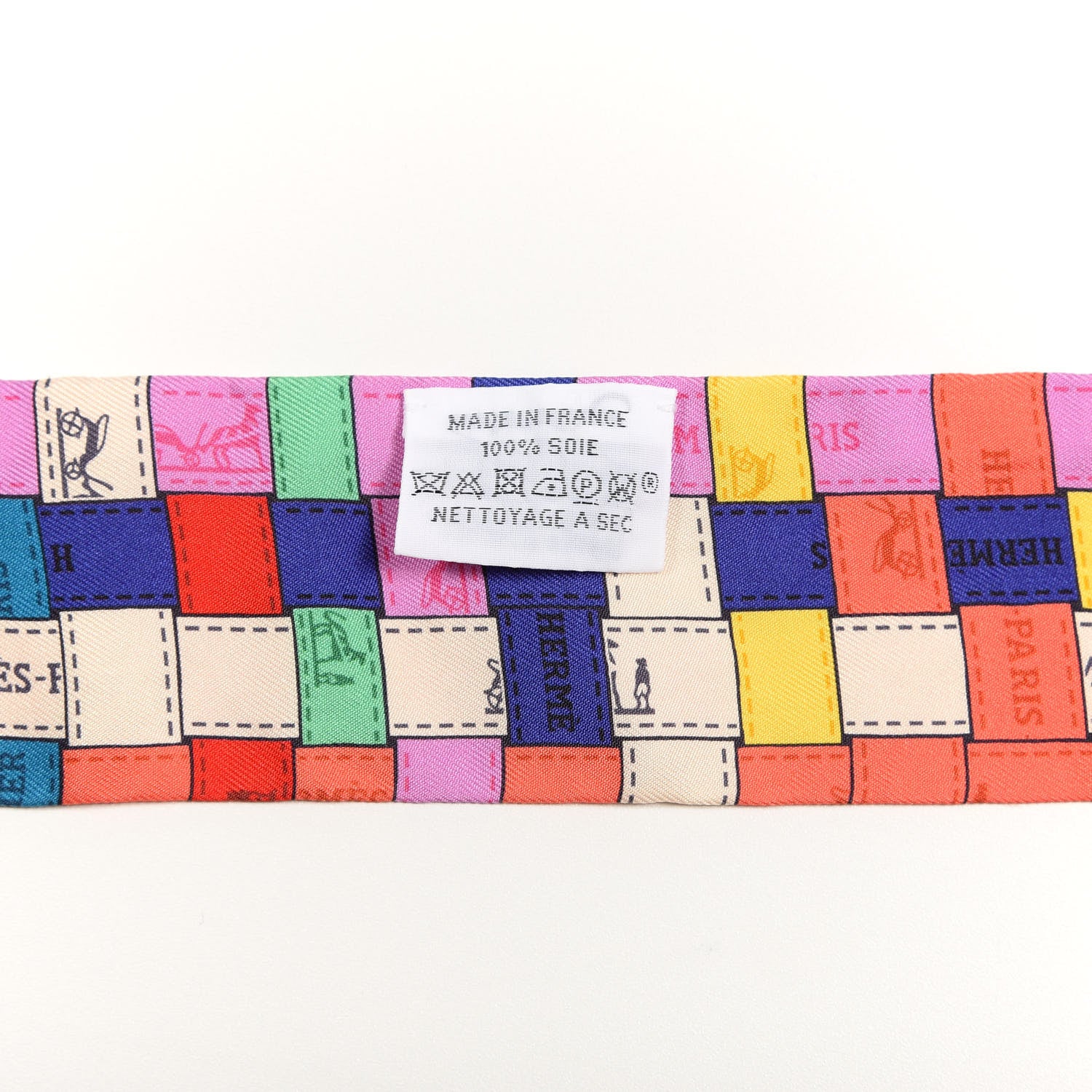 Hermes Silk Bolduc Au Carre Twilly Corail Jaune Multicolor 4 of 4