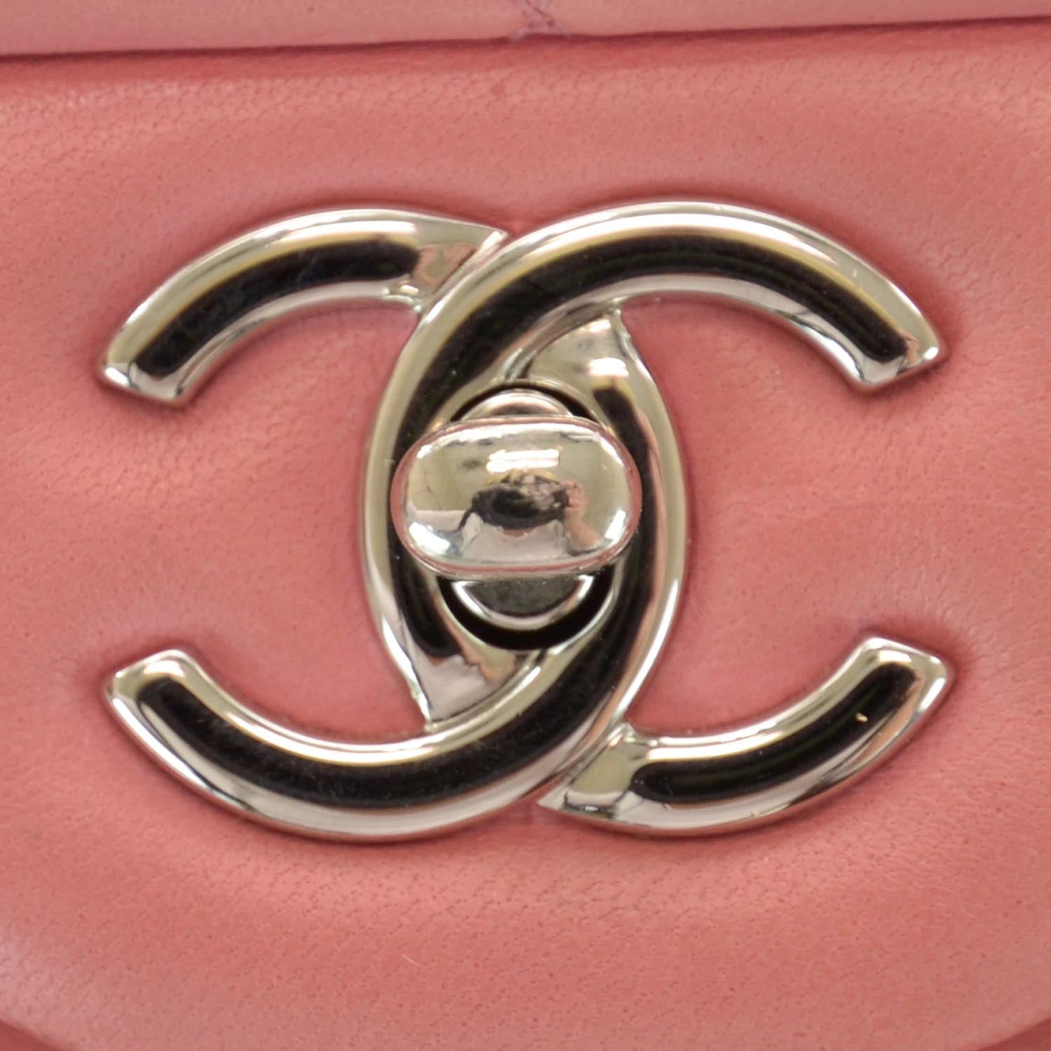 Chanel Lambskin Quilted Jumbo Double Flap Pink 10 of 10