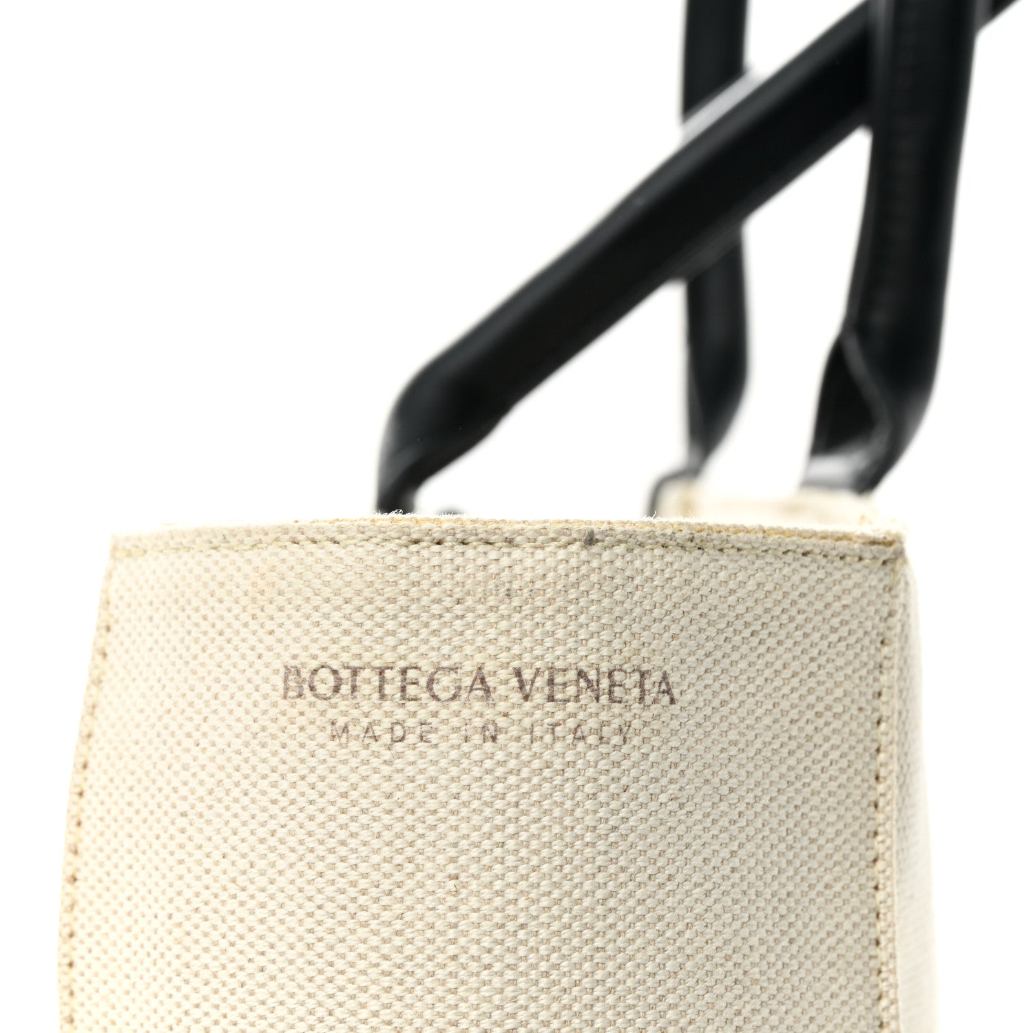 Bottega Veneta Canvas Intrecciato Large Arco Tote Beige Black 17 of 21