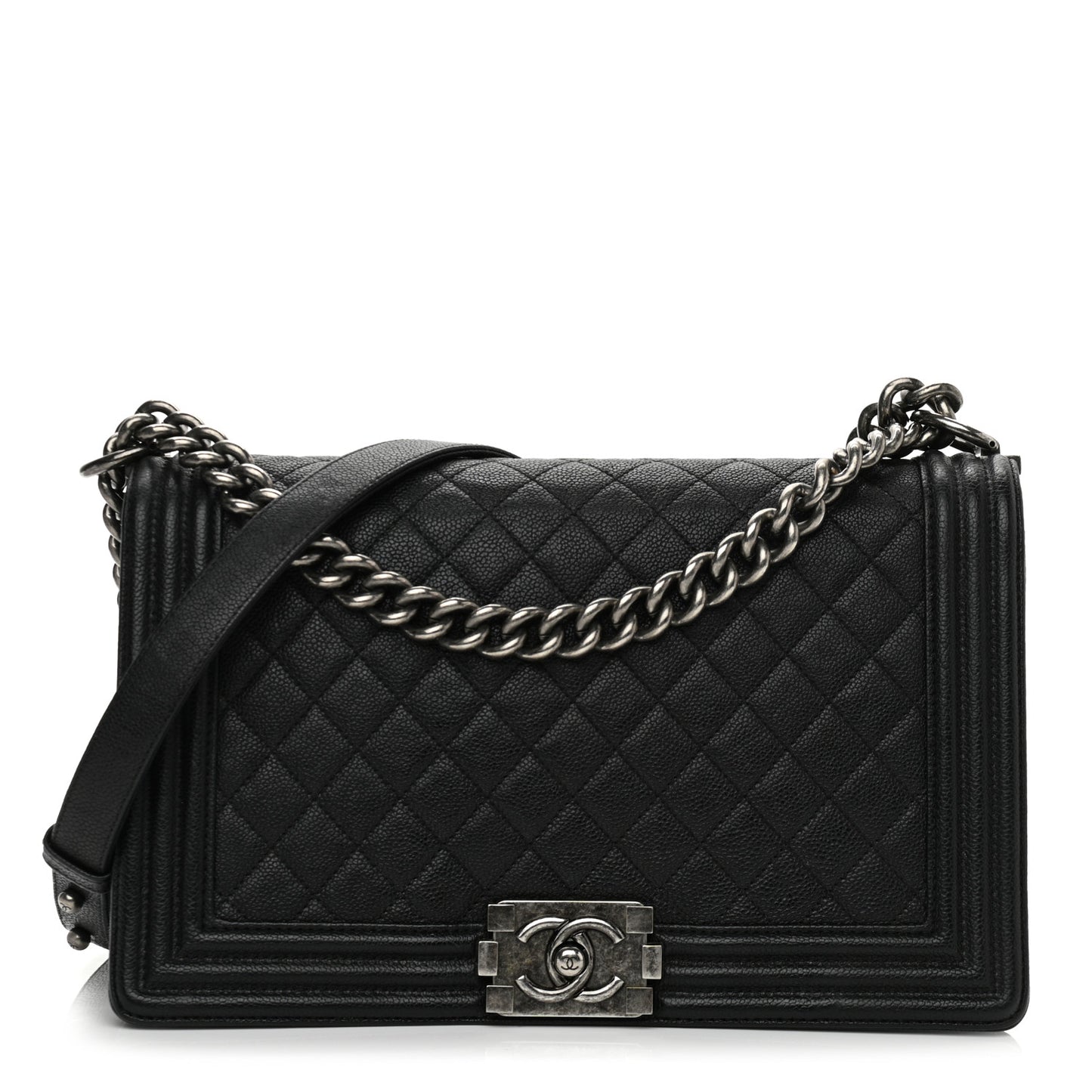 Caviar Quilted New Medium Boy Flap Black